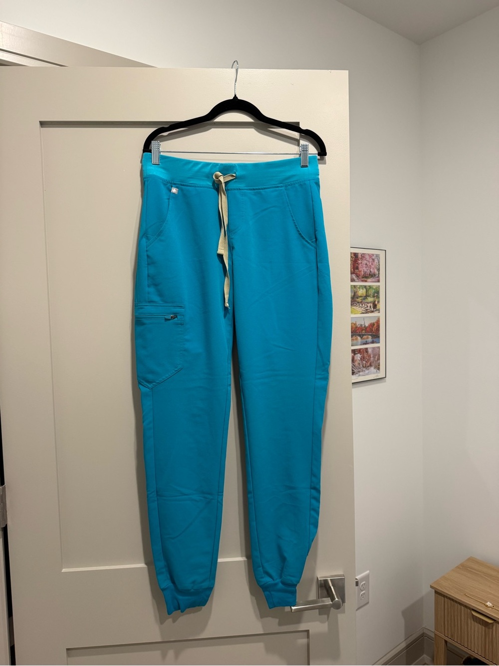 Turquoise Women’s Jogger Pants with Drawstring